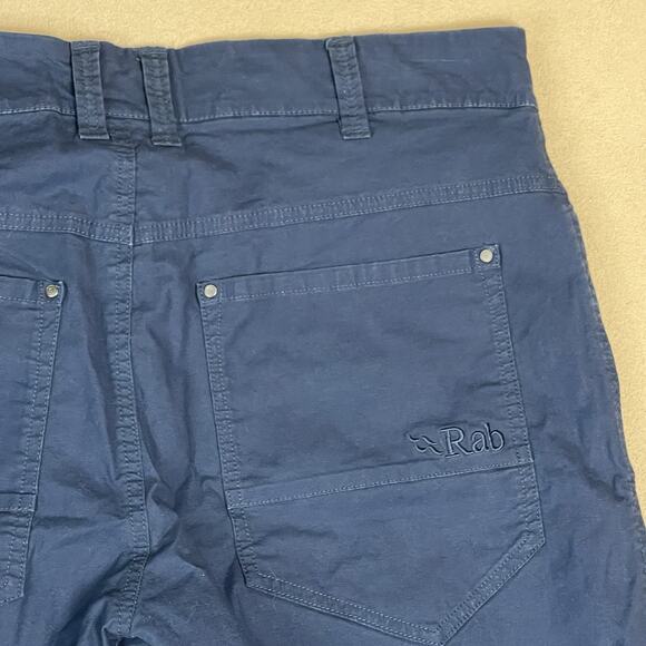 Rab Shorts Mens 36 Blue Performance Stretch Mid Rise Zipper Fly Hiking Outdoor - Picture 11 of 13